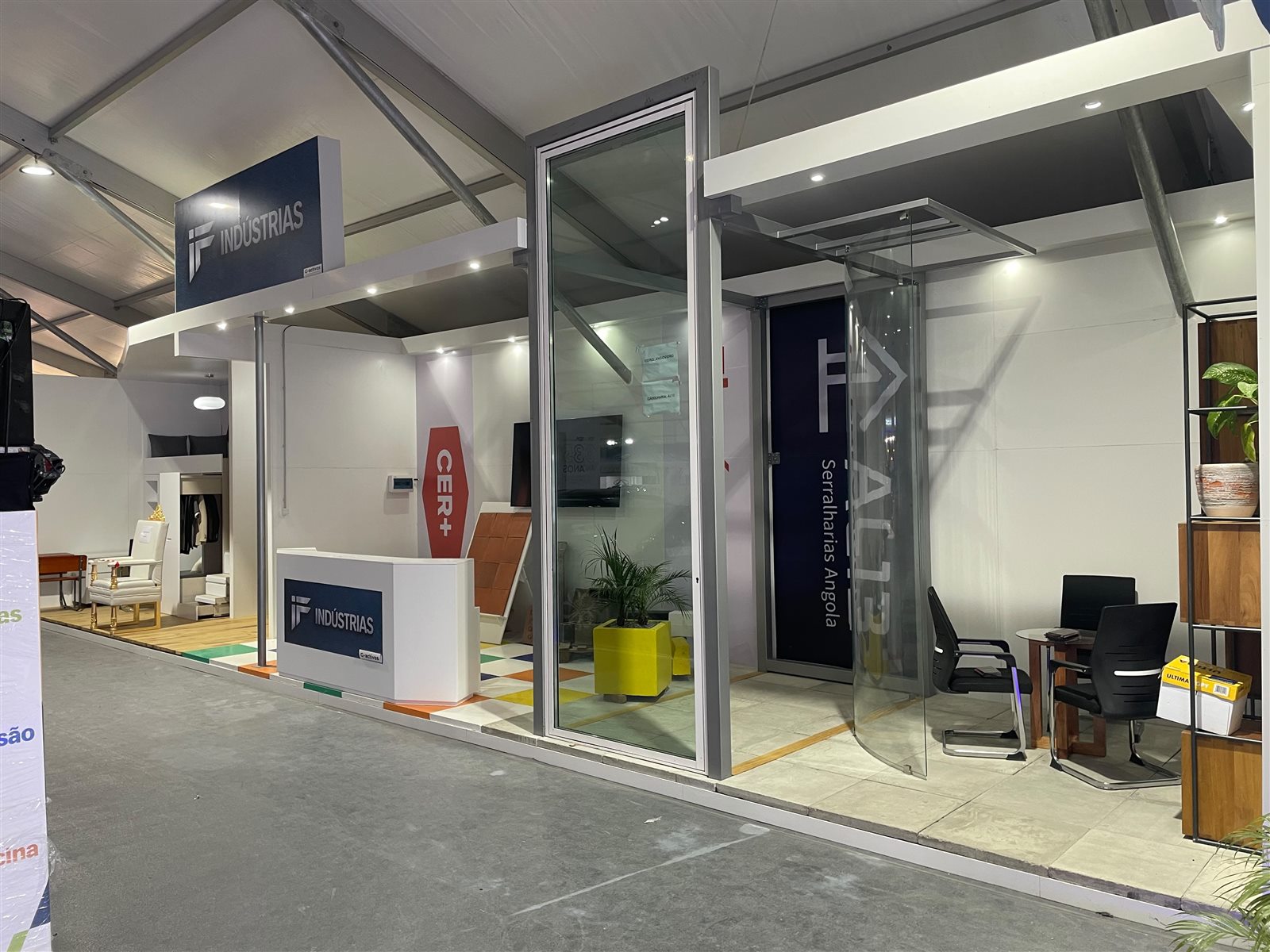 Área de exposição das marcas da Indústrias Group